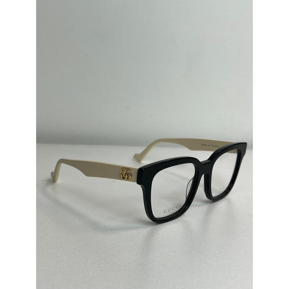 NEW Gucci GG0958O 005 Black Ivory Square Eyeglass Frames - Picture 7 of 9